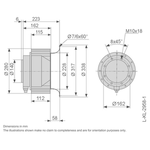 ZIEHL-ABEGG 230V RE28P-4DK.6F.1R 210192 Cabinet Centrifugal Cooling Fans for ventilation of electrical <b>control</b> cabinets - Product Image 2