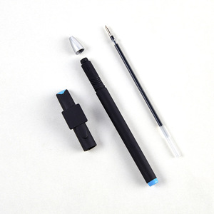 Stylos gel personnalisables avec logo, code QR, mine noire, corps en plastique coloré, impression sérigraphique pour promotion commerciale - Product Image 3