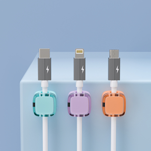 Soporte de cable magnético, organizador de cable ordenado, enrollador de cable reutilizable, gestión de cable de carga de teléfono - Product Image 1