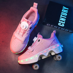 Heely Roller Shoes With Flashing Wheels For Kids And Adults Mesh Material ABEC-7 Bearings Plastic Wheel Double Row - Product Image 3
