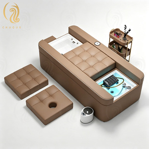 Chuque Lit de <span class=keywords><strong>spa</strong></span> capillaire électrique de luxe moderne avec hydrothérapie, inclinable, pour massage thaïlandais et shampoing, avec <span class=keywords><strong>spa</strong></span> pour les pieds, pour salon de coiffure - Product Image 4