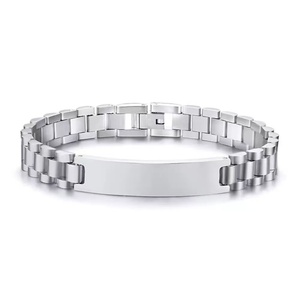 <span class=keywords><strong>Bracciale</strong></span> da Uomo di Alta Qualità con <span class=keywords><strong>Nome</strong></span> Personalizzato Inciso, Placcato in Oro 18K, Nuovo Stile in Acciaio Inossidabile - Product Image 4