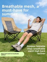 Chaise pliante moderne en tissu Oxford maillé pour activités de plein air, plage, camping, pique-niques, randonnée, pêche