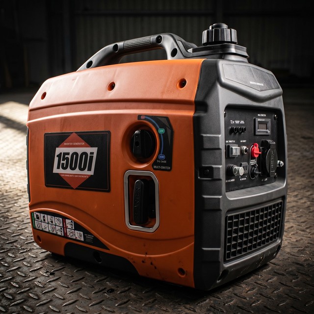 1500i 1.5kW 4-Stroke Portable Digital Generator with Time Display Waterproof Pure Sine Wave 50/60Hz for Home Emergency Backup