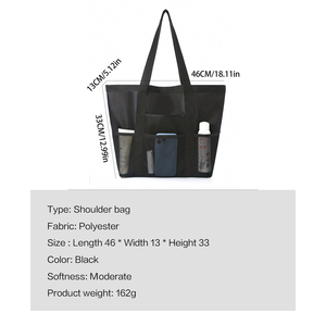 Borsa <span class=keywords><strong>da</strong></span> Toilette <span class=keywords><strong>da</strong></span> Viaggio Sospesa, Grande Capacità, Borsa a Rete <span class=keywords><strong>da</strong></span> Spiaggia per Costumi <span class=keywords><strong>da</strong></span> Bagno, Bottiglie, Snack, Organizer Portatile <span class=keywords><strong>da</strong></span> Palestra - Product Image 4