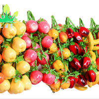 Décoration Murale de Noël : Boules de Fleurs Artificielles en PE, Pommes de Terre, Ail, Concombres, Tomates en Mousse