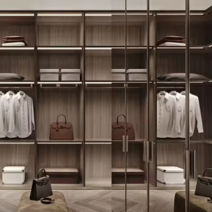 Armoire murale moderne autoportante pour <span class=keywords><strong>chambre</strong></span> à coucher avec portes battantes, taille et couleur personnalisables, design gain de place pour salon - Product Image 2