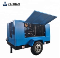 Compresseur d'air à vis Diesel Portable Kaishan LGCY-9/7 7 bar certifié CE pour la conduite de poteau de garde-corps de route