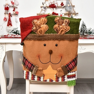Housses de chaise de Noël de luxe pour table à manger, motif Père Noël rouge, housses de siège ajustées, lavables, réutilisables, décorations de fête de fin d'année - Product Image 3