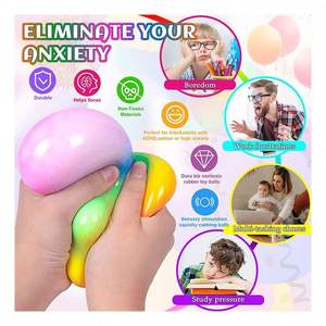 Premium Luxury Watermelon Color Sensory Cube Anti-Anxiety Slow Rise Squishy <b>Ball</b> Maltose Planet <b>Squeeze</b> Toy for Adults - Product Image 6