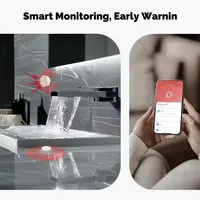 Détecteur de fuite d'eau intelligent étanche MOES Tuya ZigBee 3.0, alarme de détection d'inondation, alerte d'immersion, surveillance à distance via l'application Life