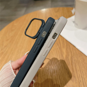 เคสโทรศัพท์สีทึบผิวนอกรังผึ้งสำหรับ <span class=keywords><strong>iPhone</strong></span> 15 Pro 13 12 14เคส TPU กันกระแทกพร้อมขาตั้งกล้อง - Product Image 5
