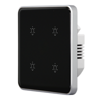 Sakelar Lampu Sentuh Tuya Zigbee 1/2/3/4 Gang dengan Kabel Netral Opsional, Standar EU, Produk Rumah Pintar, Barang Elektronik
