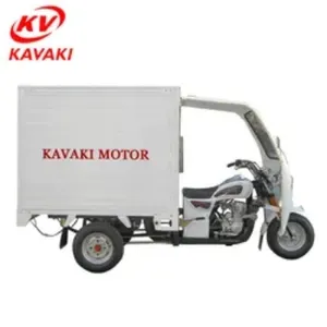 Les fabricants de KAKAVI vendent en gros des tricycles sur mesure avec des pare-brise d'essuie-glace qui ouvrent des conteneurs sur le côté