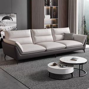 Set di Divani Moderni di Design a Forma di L Personalizzabili in Tessuto di Alta Gamma Grande Divano Marrone Ricco per Soggiorno e Villa - Product Image 1