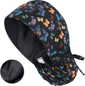 Tappi regolabili a nastro per donna con fodera in raso per coda di cavallo e <span class=keywords><strong>lavoro</strong></span> a turni di cura - Product Image 2