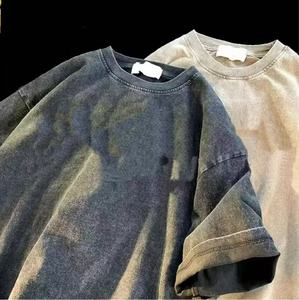 เสื้อยืดโอเวอร์ไซส์ผ้าคอตตอนหนานุ่ม พิมพ์ลายกราฟิกคุณภาพสูง สไตล์วินเทจฟอกสี  สำหรับผู้ชาย  รับสกรีนโลโก้ตามแบบ - Product Image 1