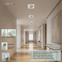 Carcasa Arquitectónica Antideslumbrante para Downlight, Marco para Lámpara GU10, Soporte MR16, Deflector Profundo, Marco para Foco Empotrado, Pieza para Iluminación