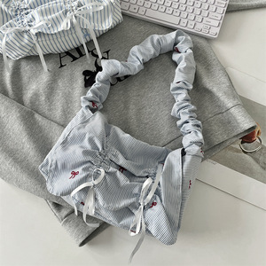 Bolsos cruzados de gran capacidad para mujer, con lazo azul a rayas, personalizados al por mayor, para el día a día - Product Image 2