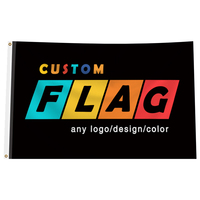Özel Logo dijital baskı 3X5 Ft çift taraflı polyester afiş logo ile özel baskı iş bayrağı
