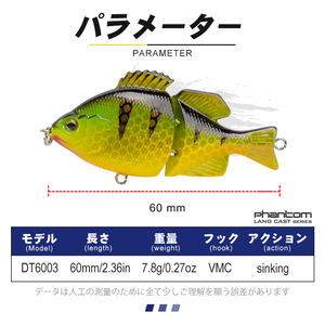 D1 Vente chaude, leurres de pêche de 60 mm, 7,8 g, leurres artificiels en plastique ABS, leurres durs, yeux 3D, leurres coulants <span class=keywords><strong>avec</strong></span> hameçon - Product Image 5