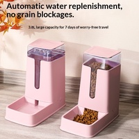 Distributeur automatique d'eau et de nourriture pour animaux Boxi Pet - Fontaine à eau pour chat et chien - Système d'eau courante non électrique
