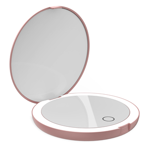Espejo de Maquillaje Portátil Mini con LED, Recargable por USB, Plegable, de Doble Cara, Espejo Cosmético de Bolsillo Redondo HD para Mujer - Product Image 1