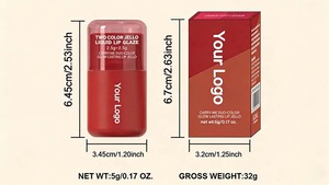 <span class=keywords><strong>Gloss</strong></span> à lèvres liquide hydratant et repulpant effet miroir 3-en-1, effet gelée, pour des lèvres hydratées et éclatantes – Vente en gros - Product Image 2