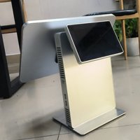Système de point de vente à double écran tactile de 15,6 pouces, Android/Windows OS, garantie d'un an, machine à accepter les paiements en espèces pour la commande en restaurant