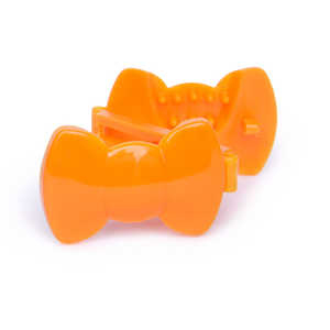 Barrettes à nœuds antidérapantes double face à double bouton-pression S&D Orange Daddy's Girl GaBBY (1) - Product Image 1