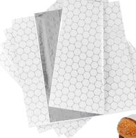 Wegwerp ecologisch verantwoorde gouden/zilveren aluminiumfolie verpakkingspapier voor hamburger, sandwich, fastfood, burger 14*16 restaurant