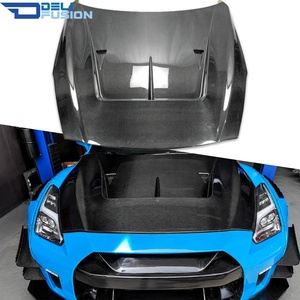 ฝากระโปรงหน้าคาร์บอนไฟเบอร์ทรง LB V2 สำหรับ Nissan GTR R35 ปี 2008-2023 พร้อมช่องระบายอากาศ ฝาครอบระบายความร้อน อุปกรณ์ตกแต่งภายนอกรถยนต์ - Product Image 1