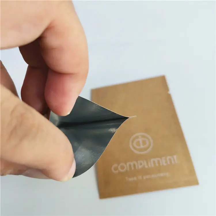 Sacos de embalagem com estampa personalizada, sacos de embalagem de folha de mylar cosmética de 2 ml 3ml 10ml