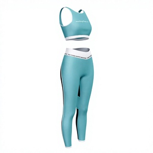 Women's Activewear <b>Set</b> High Waisted Leggings and Matching Sports Bra <b>Two</b> <b>Piece</b> Workout Gym Fitness Yoga Training <b>Set</b> OEM ODM - Product Image 1