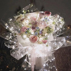 <span class=keywords><strong>Papel</strong></span> <span class=keywords><strong>de</strong></span> <span class=keywords><strong>regalo</strong></span> <span class=keywords><strong>de</strong></span> Flores Navideñas <span class=keywords><strong>de</strong></span> plástico Ribest <span class=keywords><strong>con</strong></span> luz para ramos, <span class=keywords><strong>regalo</strong></span> <span class=keywords><strong>de</strong></span> vacaciones - Product Image 4