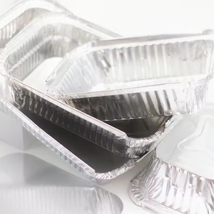 10 20 50 PCS Food Grade Disposable <b>Small</b> Aluminum Foil Food <b>Containers</b> Rectangle Aluminium Foil Baking Pan/Trays with Lids - Product Image 6