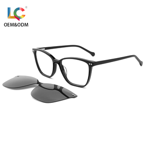 Cao Cấp Thời Trang Retro Đầy Đủ Khung Clip Từ Trên Kính Quang Học Khung Kính Mắt Màu Xanh Ngăn Chặn Ánh Sáng Màu Xanh Ray Kính - Product Image 1