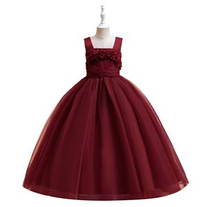 Robe longue en polyester pour enfants, style princesse florale, pour spectacle sur scène, anniversaire, soirée - Product Image 5