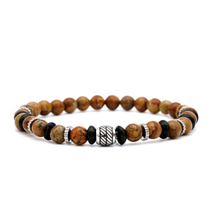 Pulsera <span class=keywords><strong>de</strong></span> Cuentas Espaciadoras <span class=keywords><strong>de</strong></span> Acero Inoxidable <span class=keywords><strong>de</strong></span> Moda, Pulsera <span class=keywords><strong>de</strong></span> <span class=keywords><strong>Piedras</strong></span> Naturales Ajustable Elástica con <span class=keywords><strong>Ojo</strong></span> <span class=keywords><strong>de</strong></span> <span class=keywords><strong>Tigre</strong></span> y Malaquita, Unisex - Product Image 5