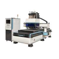1325 Machine de routeur CNC en bois avec 4 têtes pour le travail du bois et la fabrication d'armoires avec les systèmes de contrôle NC Studio Syntec et DSP