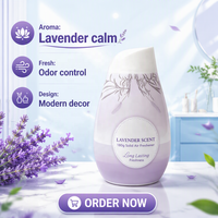 Désodorisant en gel anti-fuite – Grande capacité, parfum longue durée, 0%-5% d'ingrédients actifs, sans danger pour les enfants et les animaux domestiques, éliminateur d'odeurs pour