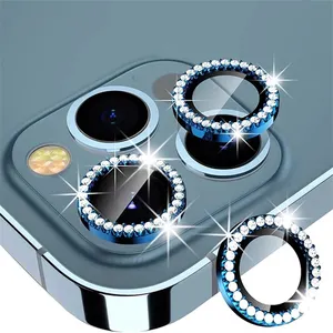 MAXUN Anti-Scratch Diamond Glitter Camera Lens Protector for iPhone X XS XR 11 12 13 14 Pro Max Camera Lens Protector Diamond