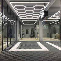 SUEZ Lumière de Travail Hexagonale pour Atelier de Détail, Plafonnier LED Hexagonal en Nid d'Abeille pour Garage et Atelier Automobile