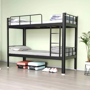 Frame Tweepersoonsbed College Dorm Hotel Slaapzaal Kids Stapelbedden Tweepersoons Platform <span class=keywords><strong>Bed</strong></span> Frame Ontwerp - Product Image 6