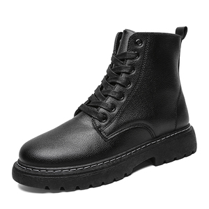 Automne et hiver <span class=keywords><strong>nouvelles</strong></span> bottes de moto de velours de mode Martin bottes sauvages épais hommes - Product Image 1