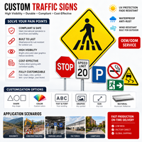 Panneau de signalisation routière LED solaire en aluminium, panneau STOP, signalisation de vitesse, signalisation d'avertissement de vitesse limite