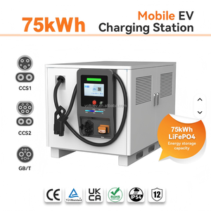 แบตเตอรี่สำรองฉุกเฉินสำหรับรถยนต์ไฟฟ้า 60kW DC รุ่นที่ดีที่สุด พร้อมระบบช่วยเหลือฉุกเฉินบนท้องถนน รองรับ CCS1 CCS2 GBT แบบพกพา ความจุ 75KWH - Product Image 2