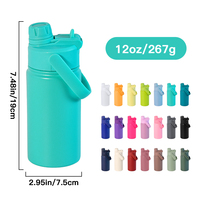 Bouteille isotherme sous vide 12oz, Fournisseur longue durée, Gobelet, Boîte et logo personnalisables pour Magasin de proximité, Enfants, École, Randonnée, Camping