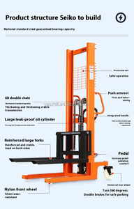 Empilhador Hidráulico Manual Tambor Levantador Pesando 2ton Carregando Capacidade Empilhadeira para Construção Levantador Manual <span class=keywords><strong>Hand</strong></span> Stack - Product Image 4