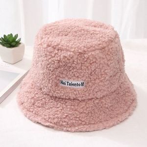 Fashion Lamb Wool Custom Adults Fluffy Winter Berber Fleece Fuzzy Women Bucket Hat